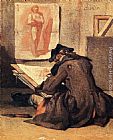 The Student Drawing by Jean Baptiste Simeon Chardin